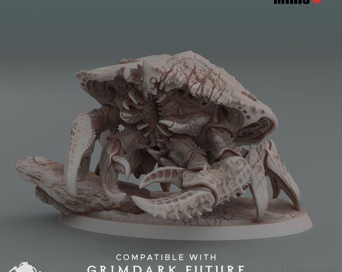 Oldscar Crab 2.0 -Deep Hive - Oshounaminis - Tabletop wargaming miniature for Grimdark | OPR | Sci-fi | Alien Bug Proxy | Printed mini