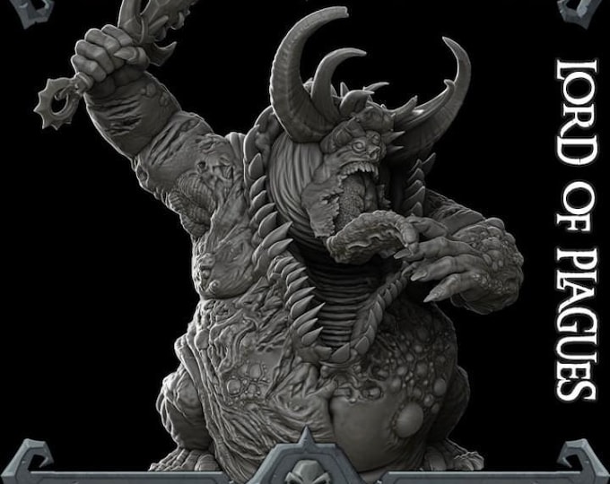 Lord of Plagues - Rocket Pig Games - Tabletop Wargaming for Grimdark | OPR Sci-Fi & Fantasy Resin Mini