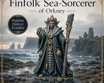 Fin-Folk Sea Sorcerer - Scottish Highland Folklore - HGM Exclusive Resin Fantasy Figures