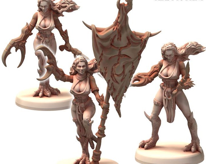 Slaandering Demon Sirena Squad B - Serket - Printerra Studios - Tabletop Wargaming Miniature for Grimdark | OPR | Sci-fi