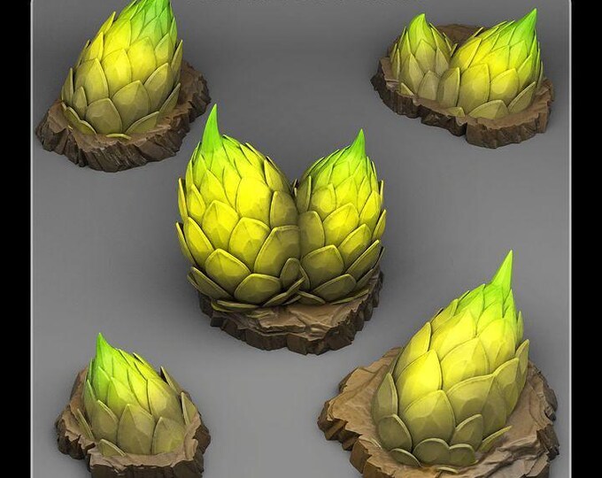 Dragon Spiked Eggs scatter Terrain Objectives - Fantastic Plants & Rocks - Fantasy Terrain Set