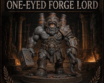 One-Eyed Forge Lord | Bronze Abyss Cyclops Resin Monster Miniature | 32–120mm Sizes | HGM Exclusive