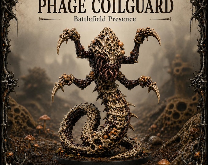 Phage Coilguard Miniatures - Phage Legion - Legion Wars Multi-Verse Grimdark Sci-Fi Resin Wargaming Models - Highland Gaming Minis OPR
