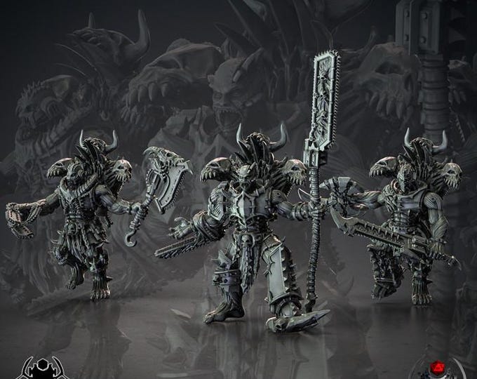 Bloody Skulls Furious Gladiators - Chaos of Wrath - Eight Legs Miniatures -Tabletop Wargaming Miniature for Grimdark OPR Sci-fi