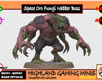 Space Bug Orc Fungi Nabber Boss Mutated Cult or Orc faction Exclusive Highland Gaming Minis Tabletop Wargaming for Grimdark Sc-fi