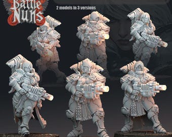 Battle Nuns with Magma Guns – Across the Realms Licensed 32mm Resin Squad – 1–4 Models