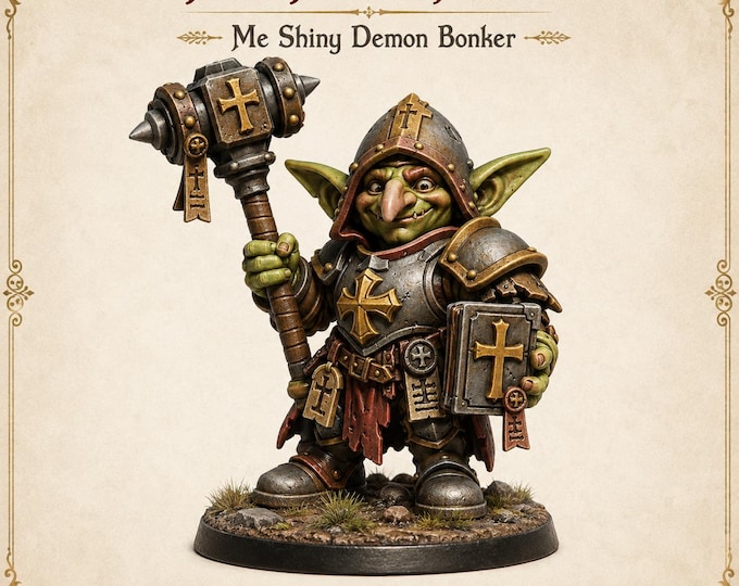 Me Not Gobbo Shiny Demon Bonker | 32mm Sci-Fi Goblin Resin Miniature | Grimdark Character | HGM Exclusive