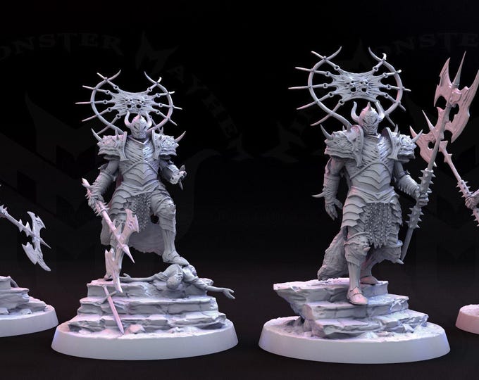 Carapace Death Knights - Fantasy Miniature - Mini Monster Mayhem Fantasy Resin Miniature