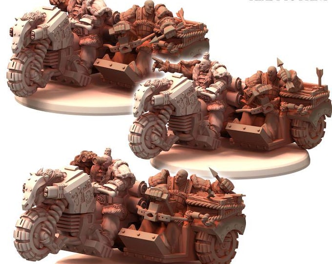 White Scars DAIXIYA Tengri Heavy Riders - Belthazark - Printerra Studios - Tabletop Wargaming Miniature for Grimdark | OPR | Sci-fi