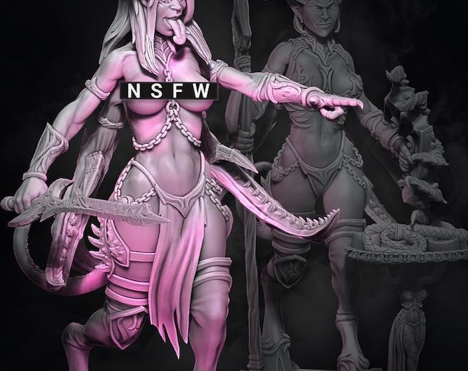 Demon Succubus of Excess Bride of Silence 100mm - WildMesh - Chaos - Sci-Fi Grimdark Monster Miniature