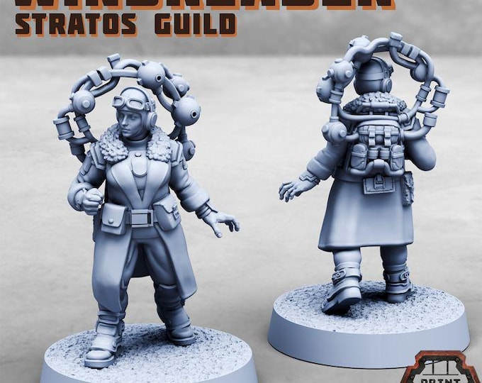 Windreader - Stratos Guild Print Minis Licensed 28-32mm Resin Miniature
