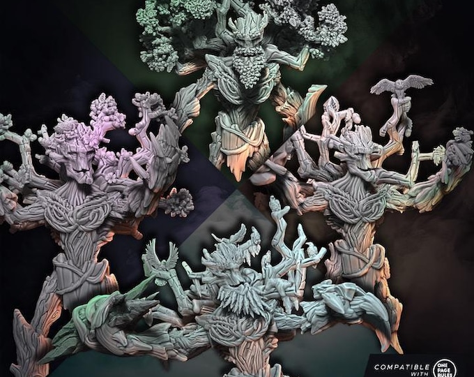 Elf Fantasy Ents of the season (all four seasons) - WildMesh - Sci-Fi Grimdark Character Miniature