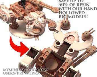 OSIRIAN Hammer Gunship for the Greater Good - Printerra Studios - Tabletop Wargaming Miniature for Grimdark | OPR | Sci-fi