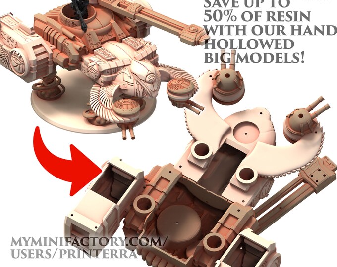 OSIRIAN Hammer Gunship for the Greater Good - Printerra Studios - Tabletop Wargaming Miniature for Grimdark | OPR | Sci-fi