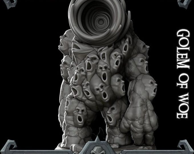 Golem of Woe - Fantasy Miniature  - Rocket Pig Games - Tabletop Wargaming for Grimdark | OPR Sci-Fi & Fantasy Resin Mini
