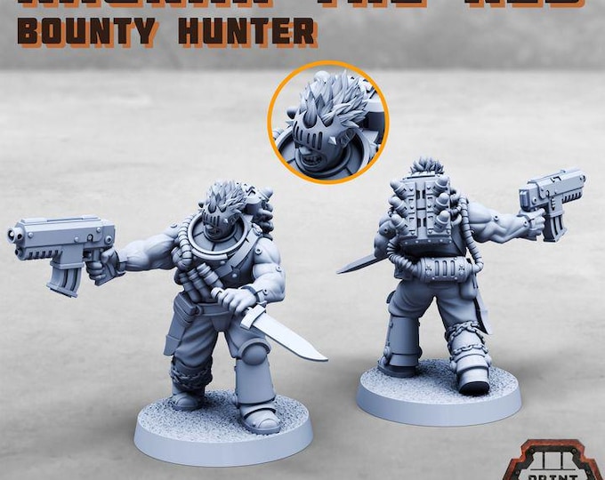 Ragnar the Red - Bounty Hunter - Tabletop Wargaming Miniature for Grimdark | OPR | Sci-fi