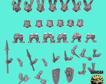 Rabbit Folk Multipart Kit - Duncan Shadow - Sci-Fi - Resin Vehicle