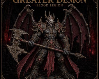 Thirstbound Greater Blood Demon Miniature | Winged Vampire Demon | 3 Weapon Pose Options | Dark Fantasy Resin Centrepiece