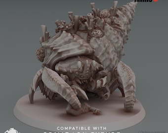 Necrophage Crab - Deep Hive  - Oshounaminis - July 25 Release Tabletop wargaming miniature for Grimdark | OPR | Sci-fi | Alien Bug Proxy |