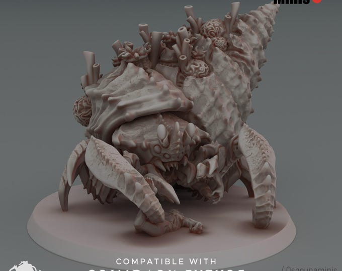 Necrophage Crab - Deep Hive  - Oshounaminis - July 25 Release Tabletop wargaming miniature for Grimdark | OPR | Sci-fi | Alien Bug Proxy |