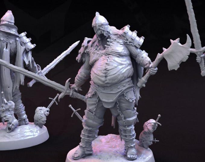 Masochistic Plate Death Knights - Fantasy Miniature - Mini Monster Mayhem Fantasy Resin Miniature