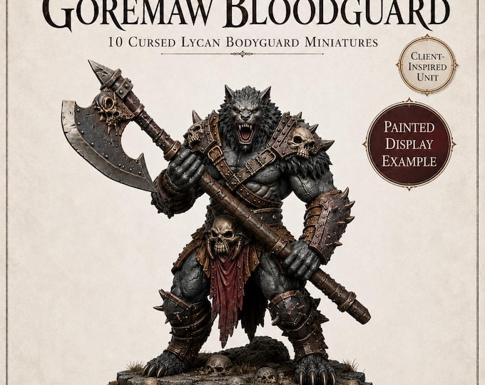 Goremaw Bloodguard | Choose 1, 5, 10 or 20 Werewolf Resin Miniatures | HGM Exclusive