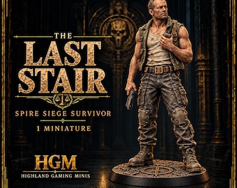 The Last Stair | 32mm Spire Siege Survivor Resin Miniature | Legends of Judgement | HGM Exclusive
