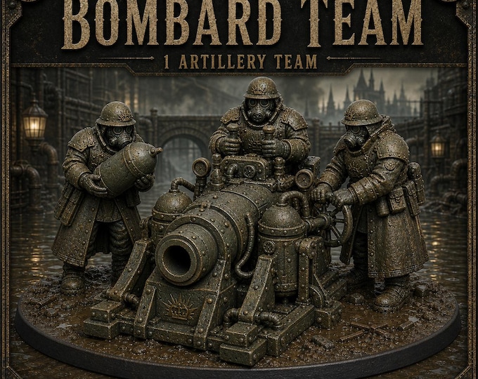 Mud-Crown Crownworks Bombard Team | Resin Sci-Fi Artillery Crew | HGM Exclusive