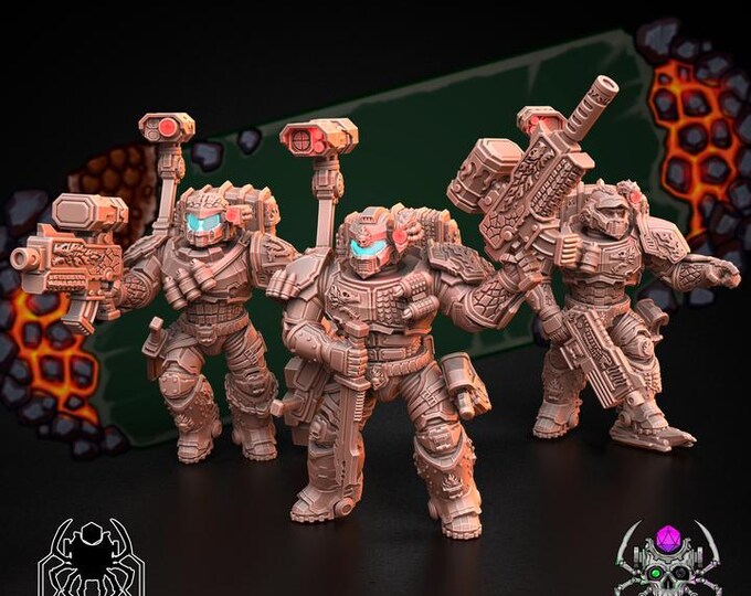 Flame lizards demolitionars special - Eight Legs Miniatures -Tabletop Wargaming Miniature for Grimdark OPR Sci-fi