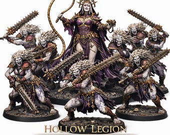 Chaos Sisters Of Excess : The Broken Choir Fallen Daughters of Abyzou Marble Legion Exclusive HighlandGamingMinis Wargaming for Grimdark OPR