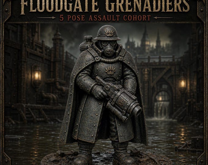 Mud-Crown Floodgate Grenadiers | Choose 1, Full 5 or Double Set | HGM Exclusive Resin Miniatures