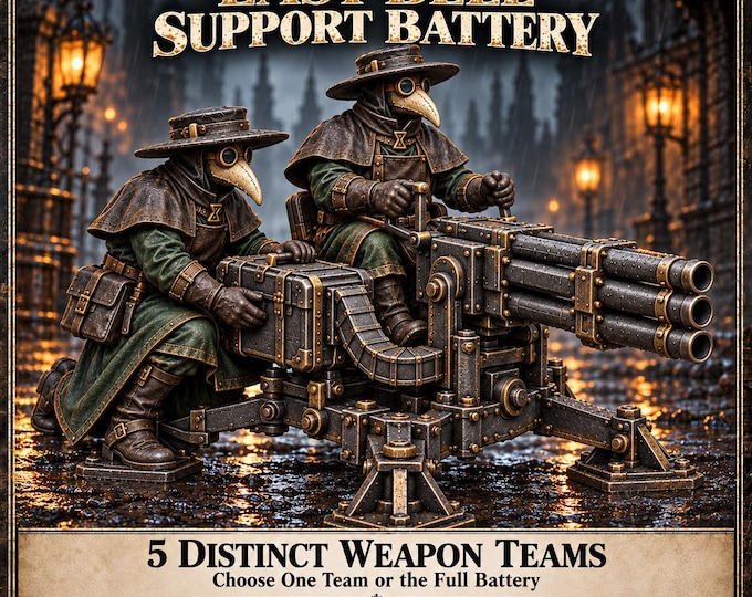 Carrion Ward Last Bell Support Battery | Choose 1 of 5 Heavy Weapon Teams or Full Battery | 32mm Resin Miniatures