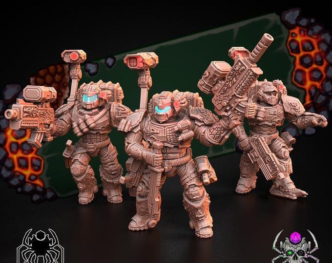 Flame lizards demolitionars special – Eight Legs Miniatures – Sci-Fi – Resin Unit