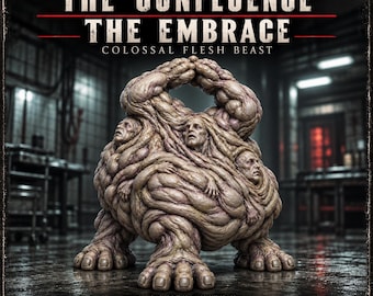 The Embrace Flesh Beast | The Confluence | Unpainted Resin Horror Miniature | Flesh Beast