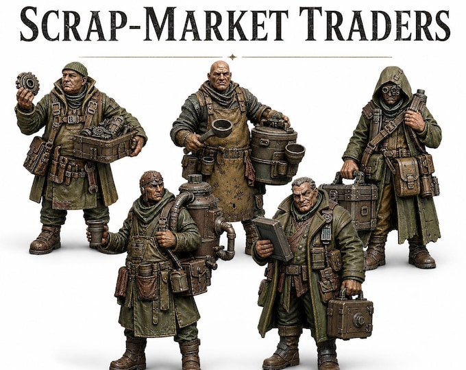 Scrap Market Traders - HGM Exclusive Resin Grimdark Hive NPC Miniatures