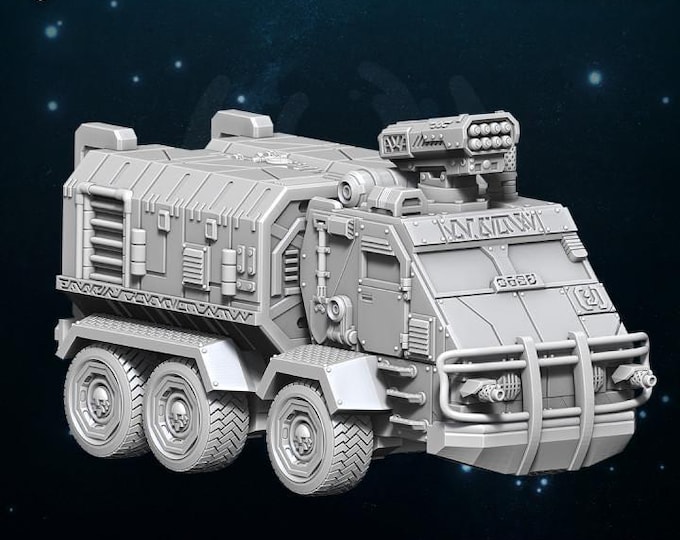 Space Dwarfs Oreseeker Cruiser - WildMesh - Sci-Fi Grimdark Character Miniature