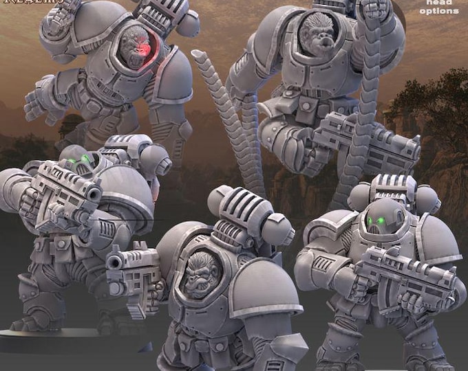Matatitian Rifle Squad - Across the Realms Licensed 32mm Resin Miniatures