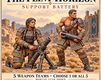 The Flint Horizon Support Battery | Choose 1 of 5 Teams or Full Battery | 32mm Sci-Fi Resin Miniatures