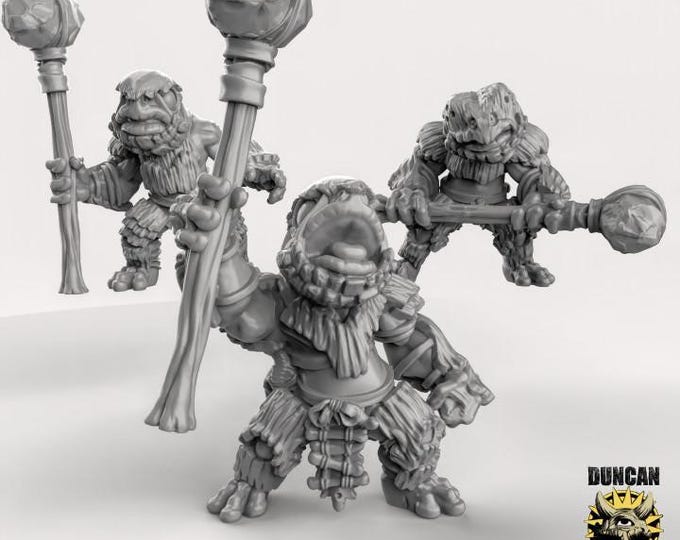Frog Folk with Great Hammer | Duncan Shadow | PathFinder | Mini | Tabletop Wargaming | Dungeons and Dragons | Resin | Fantasy | RPG