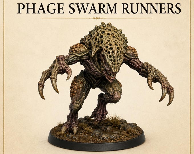 Phage Swarm Runners - Phage Legion - Legion Wars - Exclusive Highland Gaming Minis - Tabletop Wargaming Multi-Verse Grimdark OPR Sci-Fi
