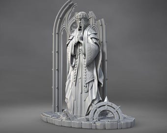 Saint Caldria of the Iron Vow - Fantasy Miniature for Sci-Fi Wargames & TTRPG DnD Fantasy Tabletop Wargaming | Dungeons and Maidens mini