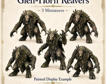 Glen-Horn Reavers - HGM Exclusive Resin Fantasy Monster Miniatures - 5 Pieces
