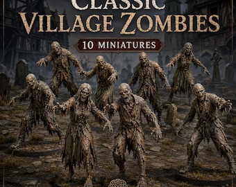 Classic Village Zombies | 5, 10 or 20 Resin Fantasy Undead Miniatures | HGM Exclusive