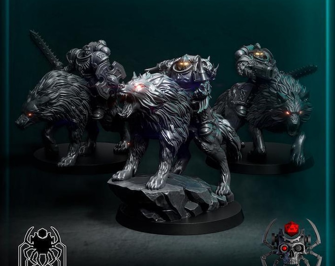 Wolf Riders Sons of the Storm - Eight Legs Miniatures -Tabletop Wargaming Miniature for Grimdark OPR Sci-fi