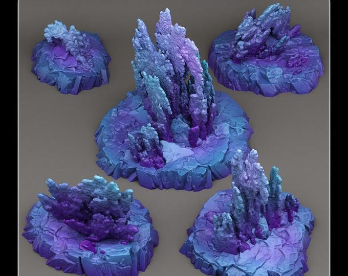 Neptunian Rocks Wargaming Terrain Objectives | Fantastic Plants and Rocks | PathFinder | Mini | Dungeons and Dragons | Fantasy | RPG