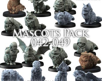 Faction Mascot Miniature Cat Full Pack 4 (16) - Haagen and Dazs | Fantasy - Printerra Studios - Sci-Fi Grimdark - Squad