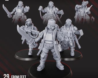 Alcat Rats Masters x5 - DakkaDakka Licensed 28mm Resin Sci-Fi Squad