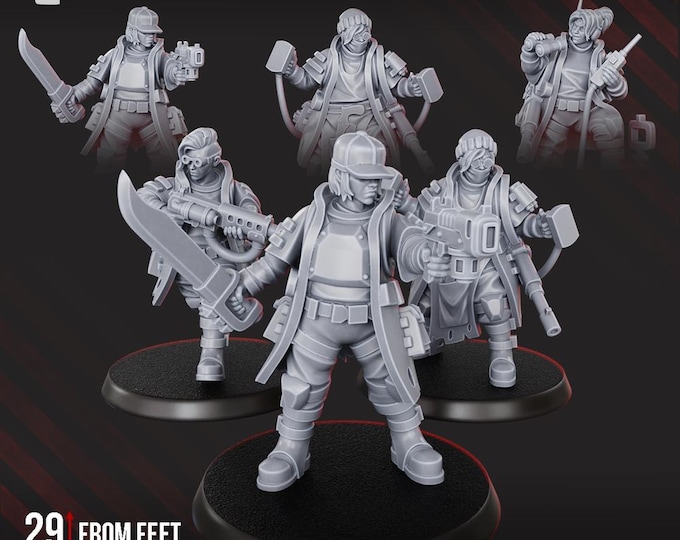 Alcat Rats Masters x5 - DakkaDakka Licensed 28mm Resin Sci-Fi Squad