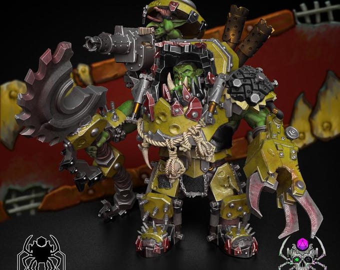 Full-Metal Mega Ork - 8 Legs Miniatures - Tabletop Wargaming for Grimdark | Alternative  | OPR Sci-Fi mini