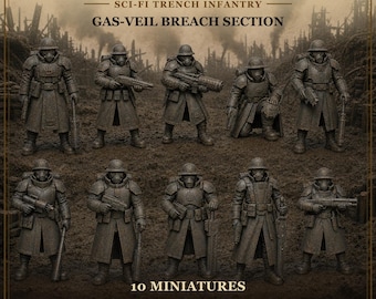 Mud-Crown Gas-Veil Breach Section - Ten-Model Resin Unit - HGM Exclusive
